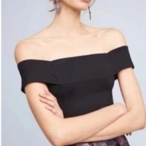 Deletta Anthropologie Off the shoulder black tp. Sz L